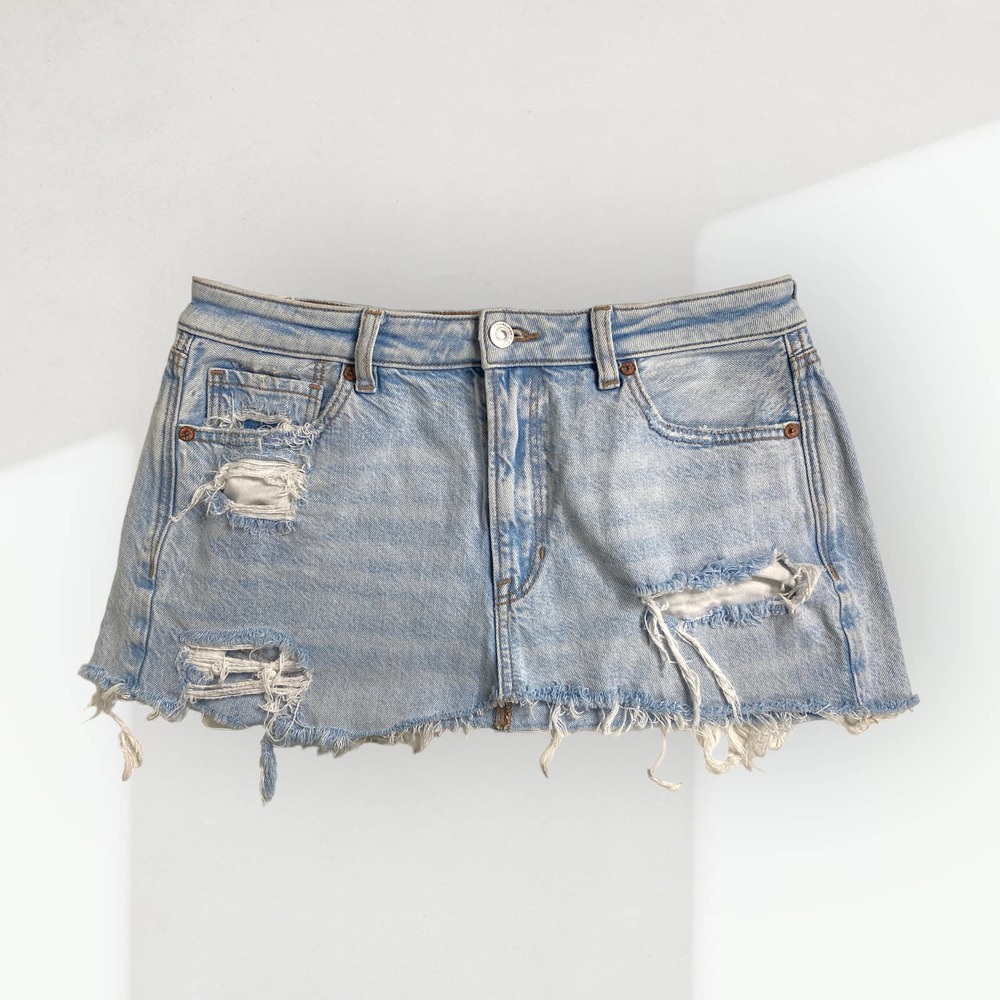 American Eagle Indie Grunge Distressed Mini Skirt
